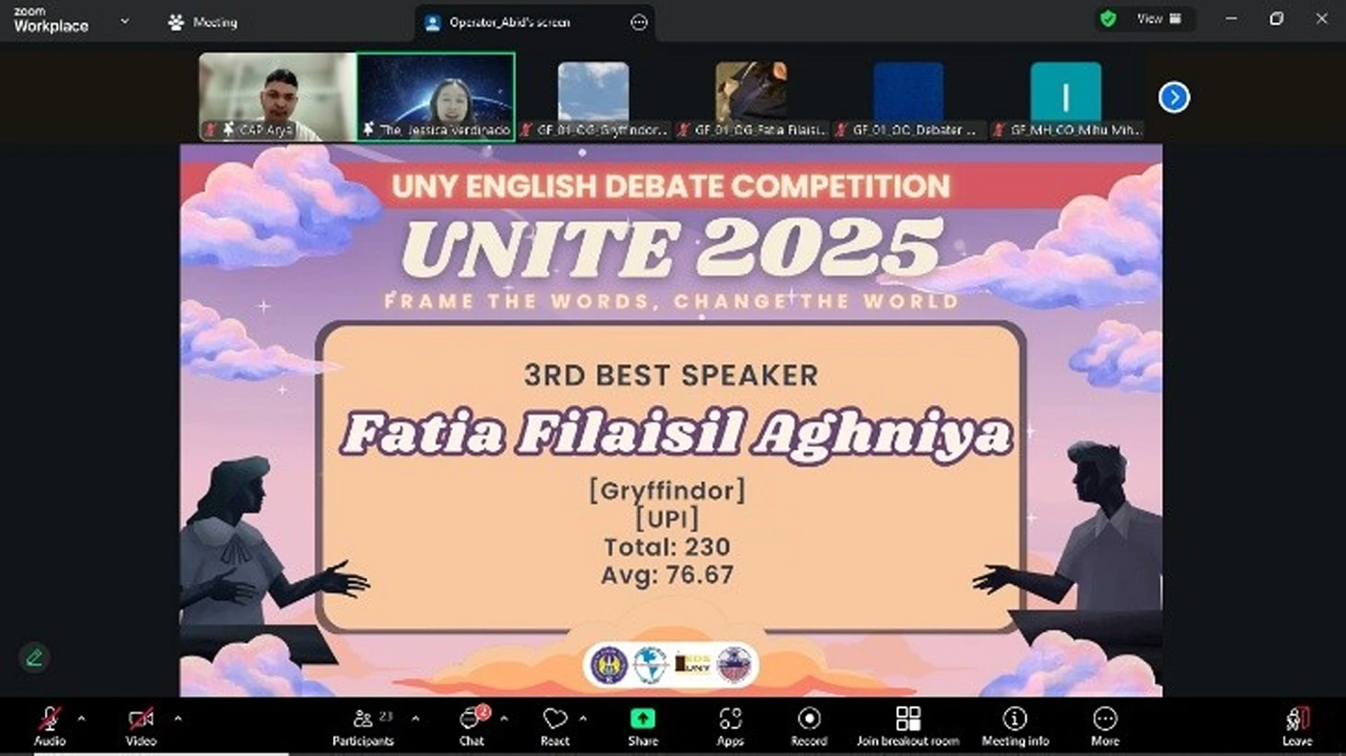 Mahasiswa Pendidikan Bahasa Inggris UPI Raih 2nd Runner Up dan 3rd Best Speaker dalam UNITE 2025