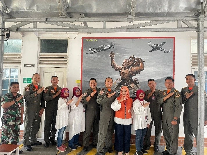Program Bela Negara Prodi Perancis FPBS UPI di Lanud Adisutjipto Yogyakarta