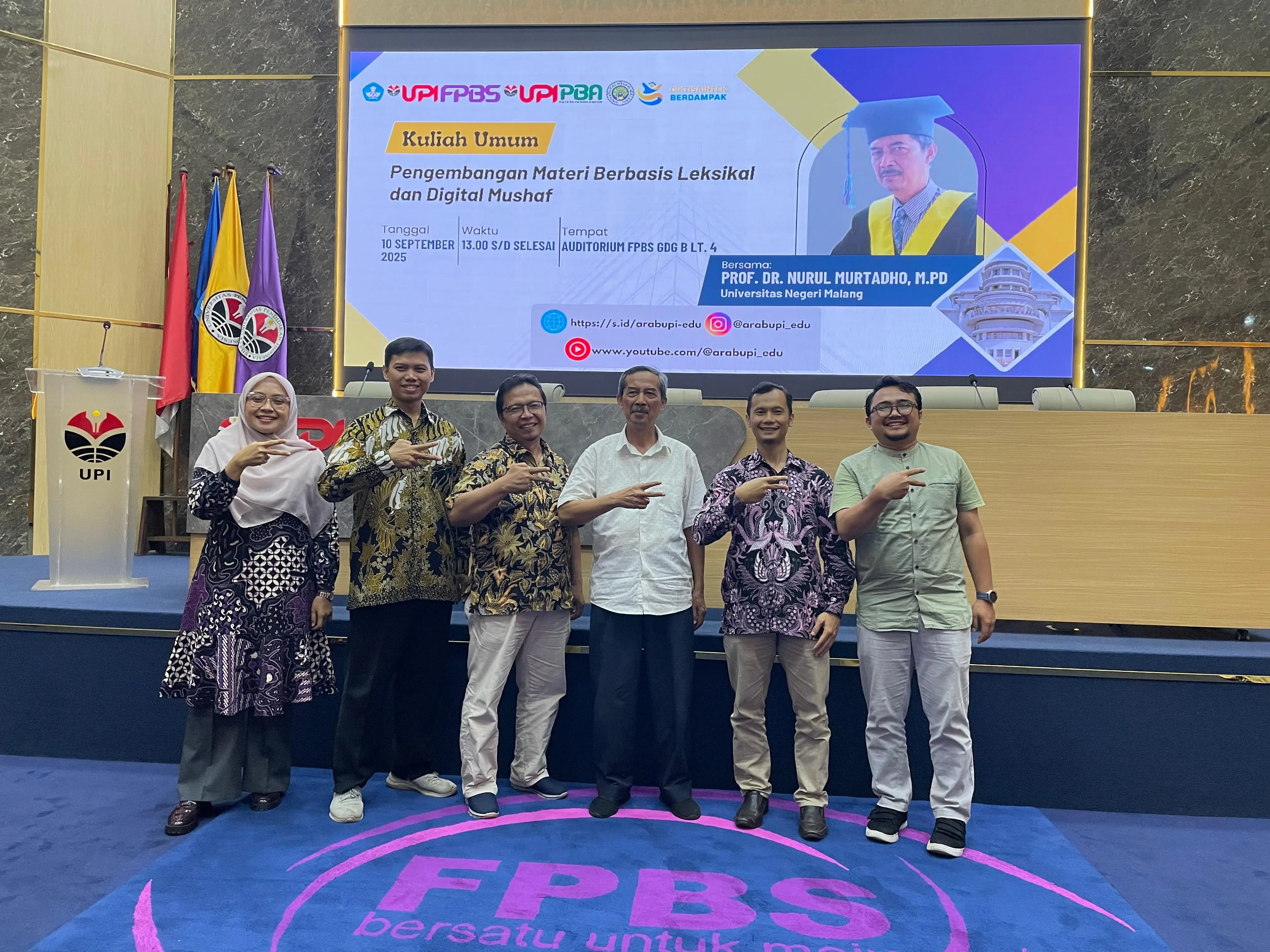 Public Lecture on the Development of Lexical-Based Materials and Digital Mushaf at FPBS UPI