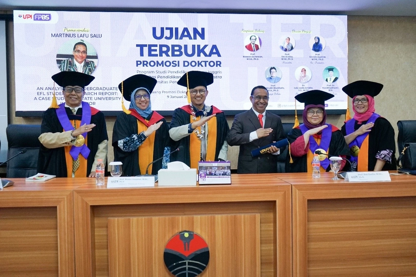 Open doctoral promotion examination of the English Language Education Study Program, FPBS UPI