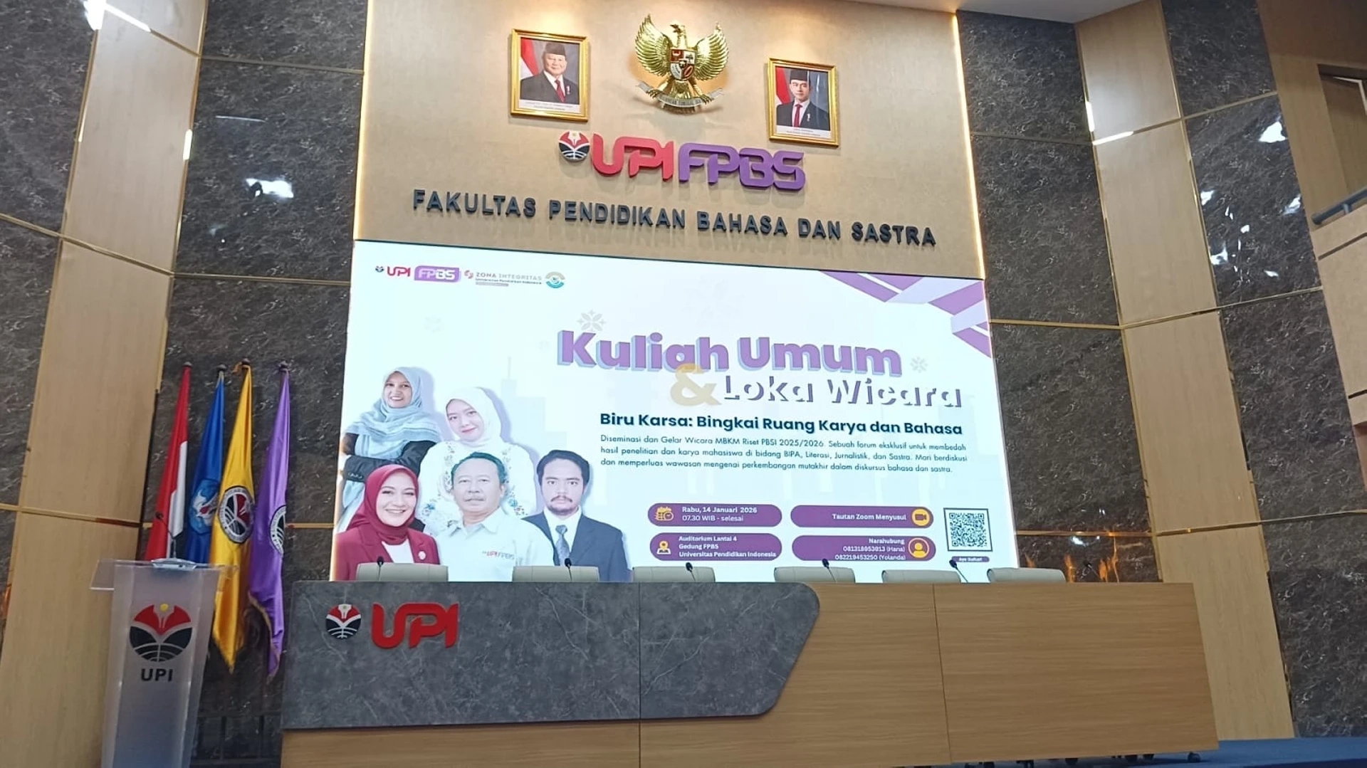 Kuliah Umum dan Loka Wicara “Biru Karsa” Prodi Pendidikan Bahasa dan Sastra Indonesia FPBS UPI